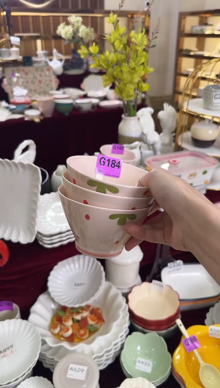 摆件陶G184-3个 陶瓷餐具库存微瑕