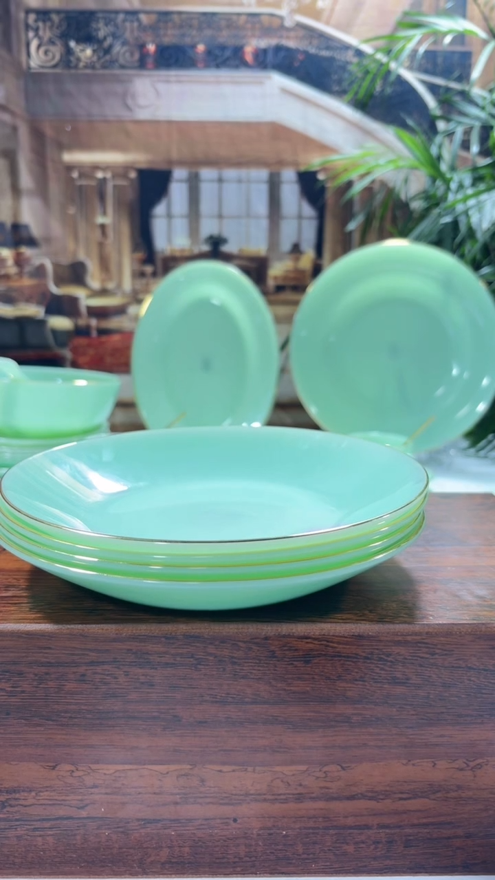 【闪购商品】...8英寸深盘4个  玉瓷【贝美】