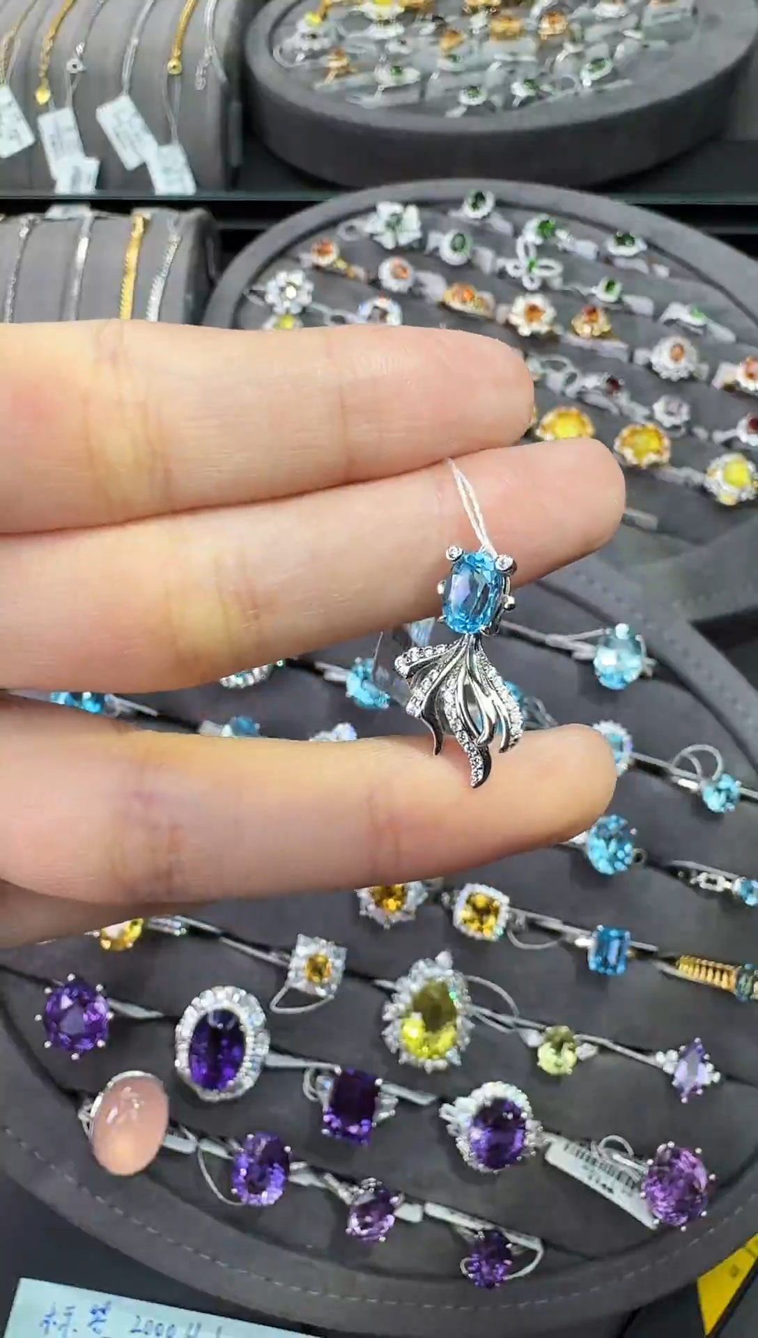 吊坠(不含链)银S925镶嵌托帕石不低于1.0ct【七天鉴赏期】