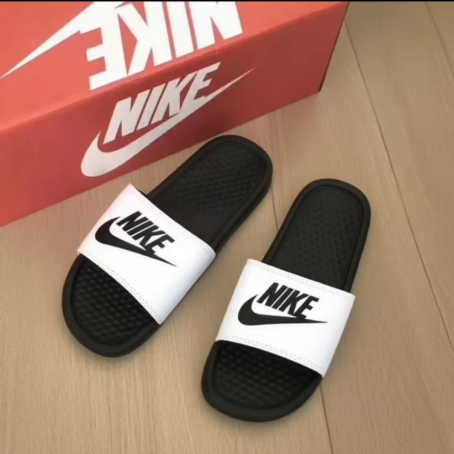 未拆封 NIKE/耐克 Benassi JDI舒适橡胶底防滑一字拖鞋男女同款