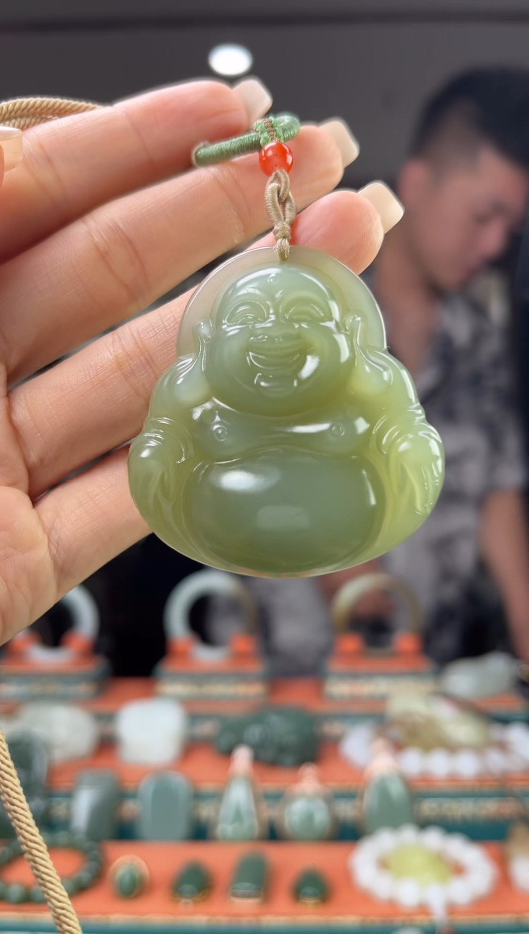 和田玉未镶嵌颈饰佩佩50mm左右