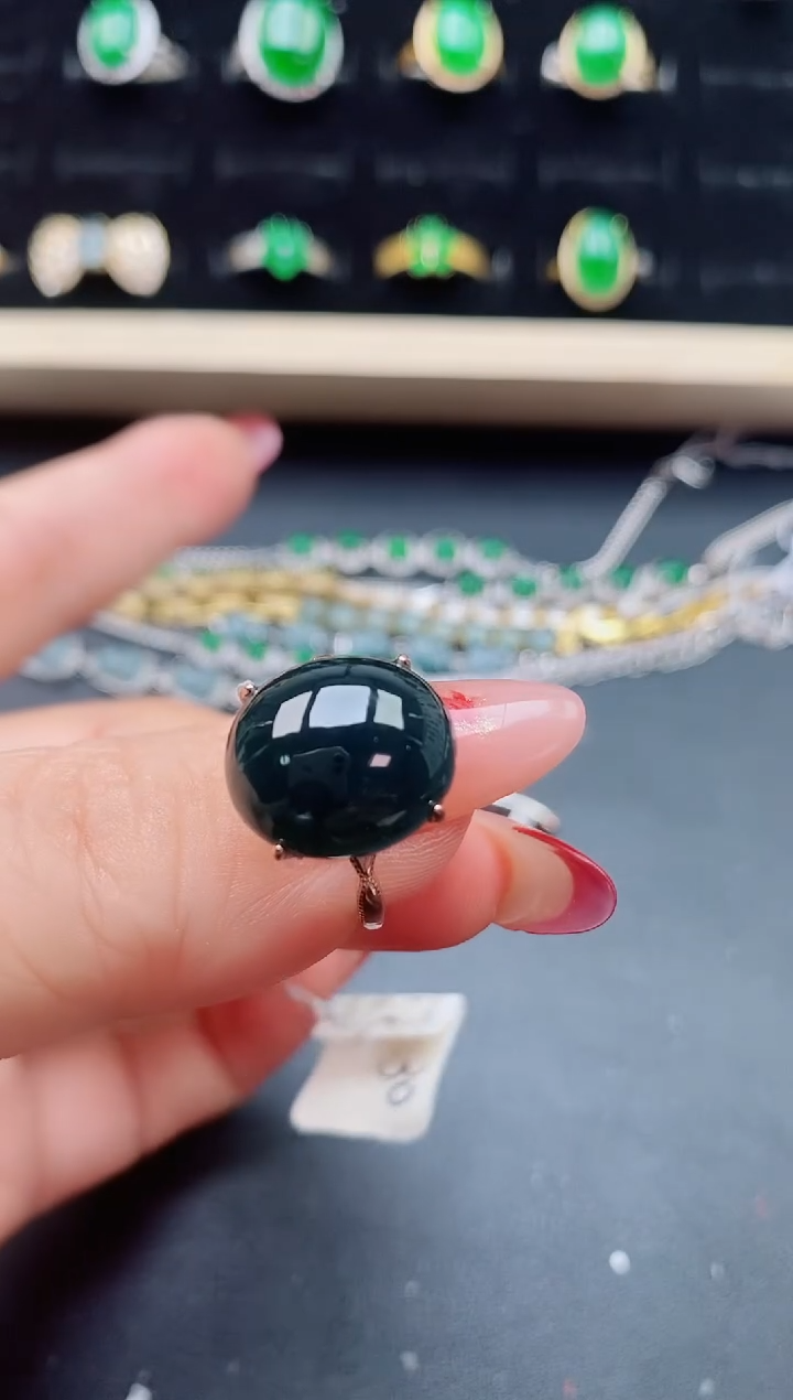 【闪购商品】翡翠戒指银S925镶嵌32321