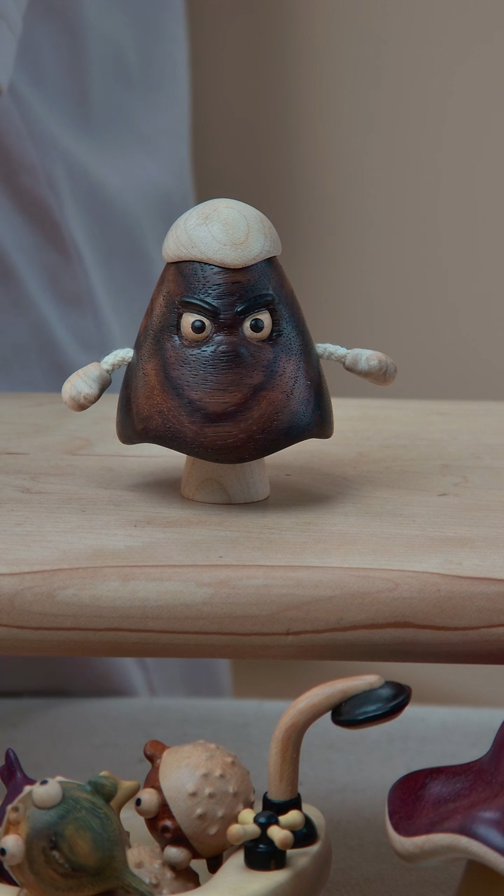 木壁**步 壁虎漫步 小树摆件小树人微瑕