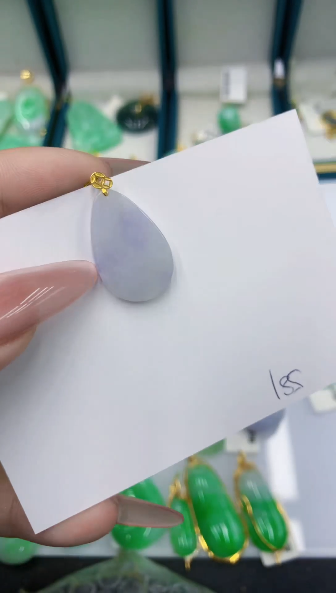 颈饰18K金镶嵌翡翠11111