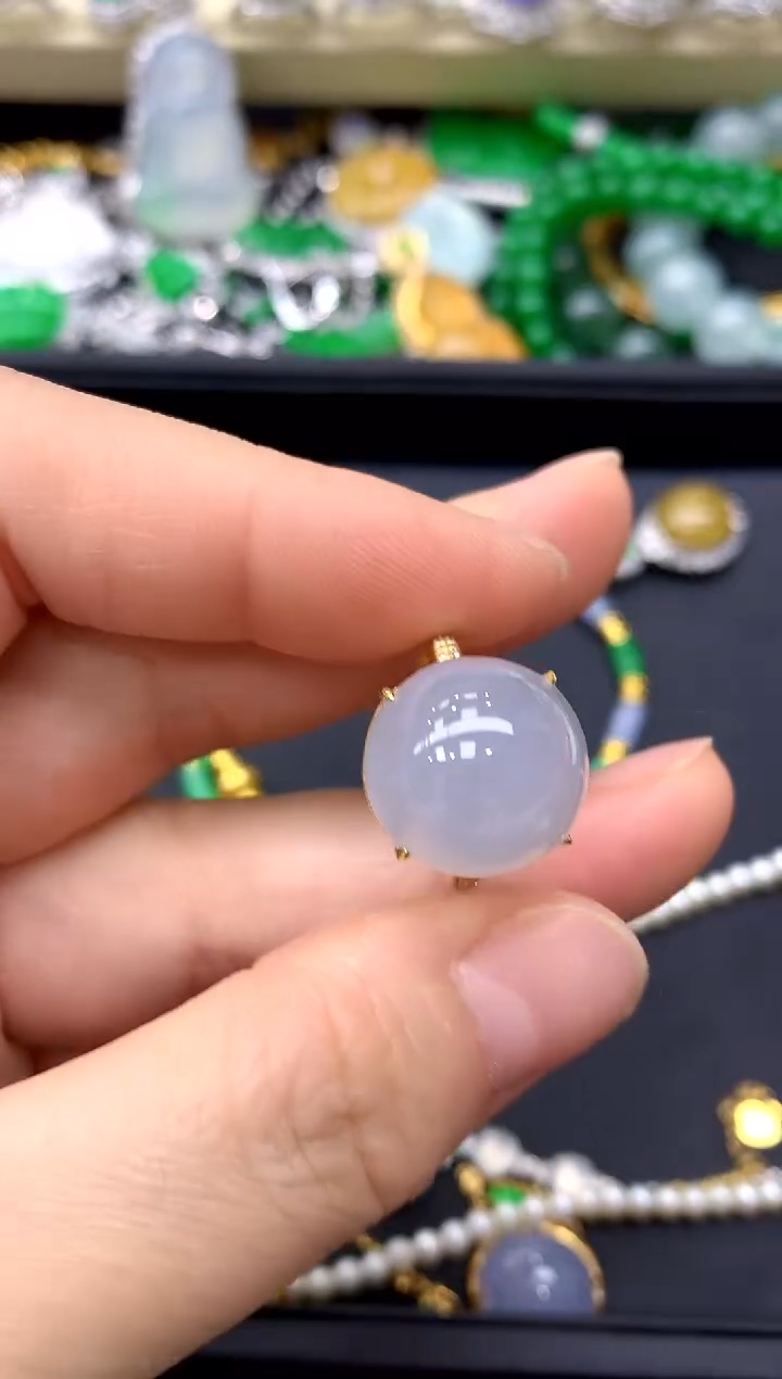 18K金镶嵌戒指翡翠232-中国好珍宝