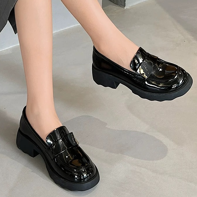 新款牛皮乐福鞋2867117黑色