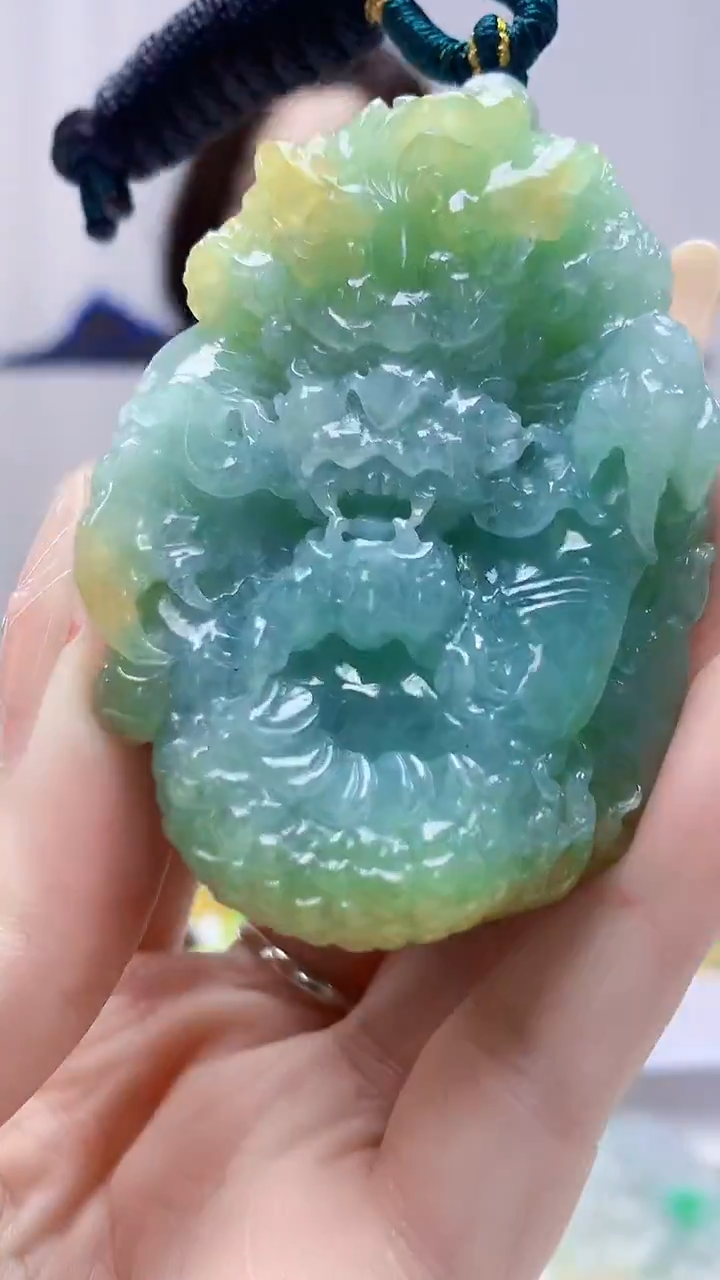 未镶嵌定制翡翠4829DD-毛货挂件142