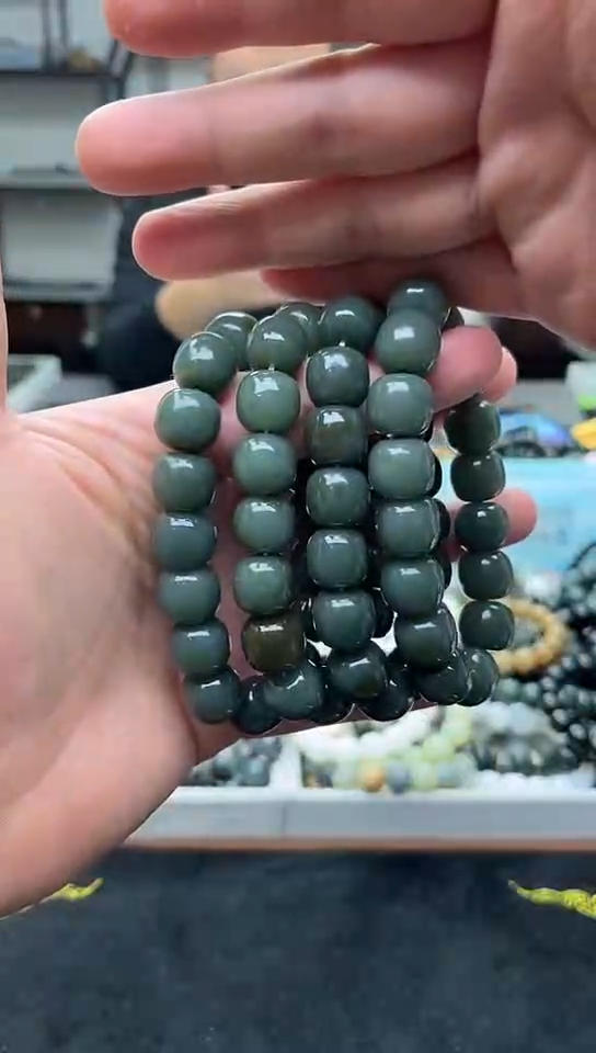 未镶嵌手串和田玉纯天然新疆且末蓝14带糖拍一发一，多样性发货