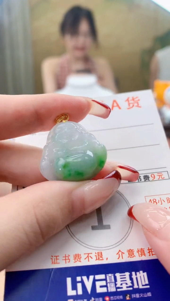 颈饰未镶嵌翡翠天然A货翡翠挂件