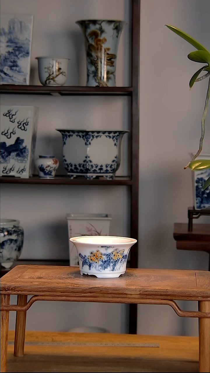 景德镇陶瓷手工花盆