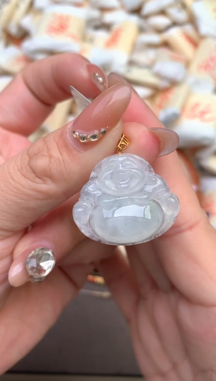 【闪购商品】翡翠18K金镶嵌颈饰—