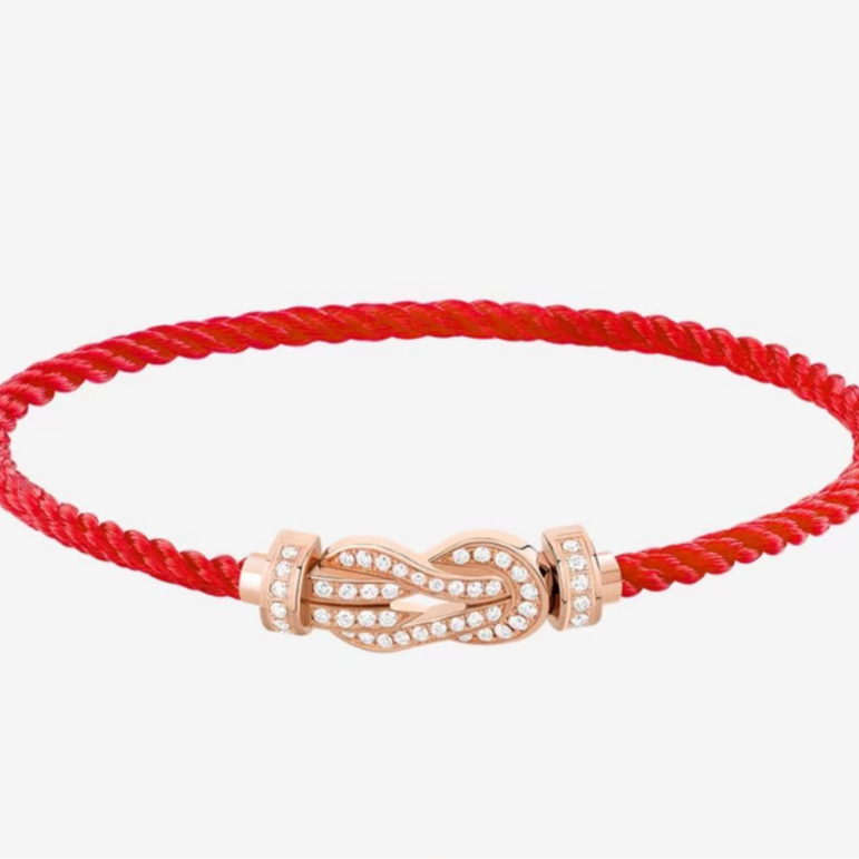 99新 FRED/斐登 18k 大号 八字扣 手链