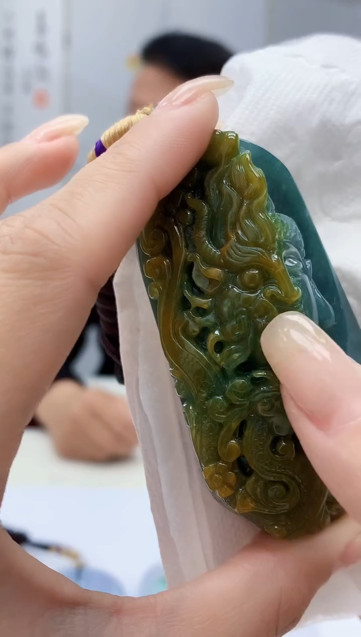 【闪购商品】定制翡翠未镶嵌4969lr-毛货挂件71