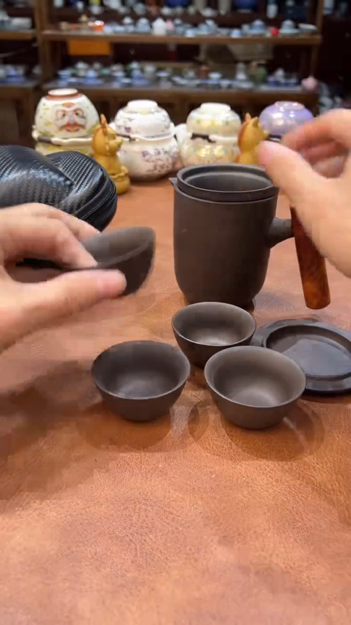 真的很便宜会开片的旅行茶具