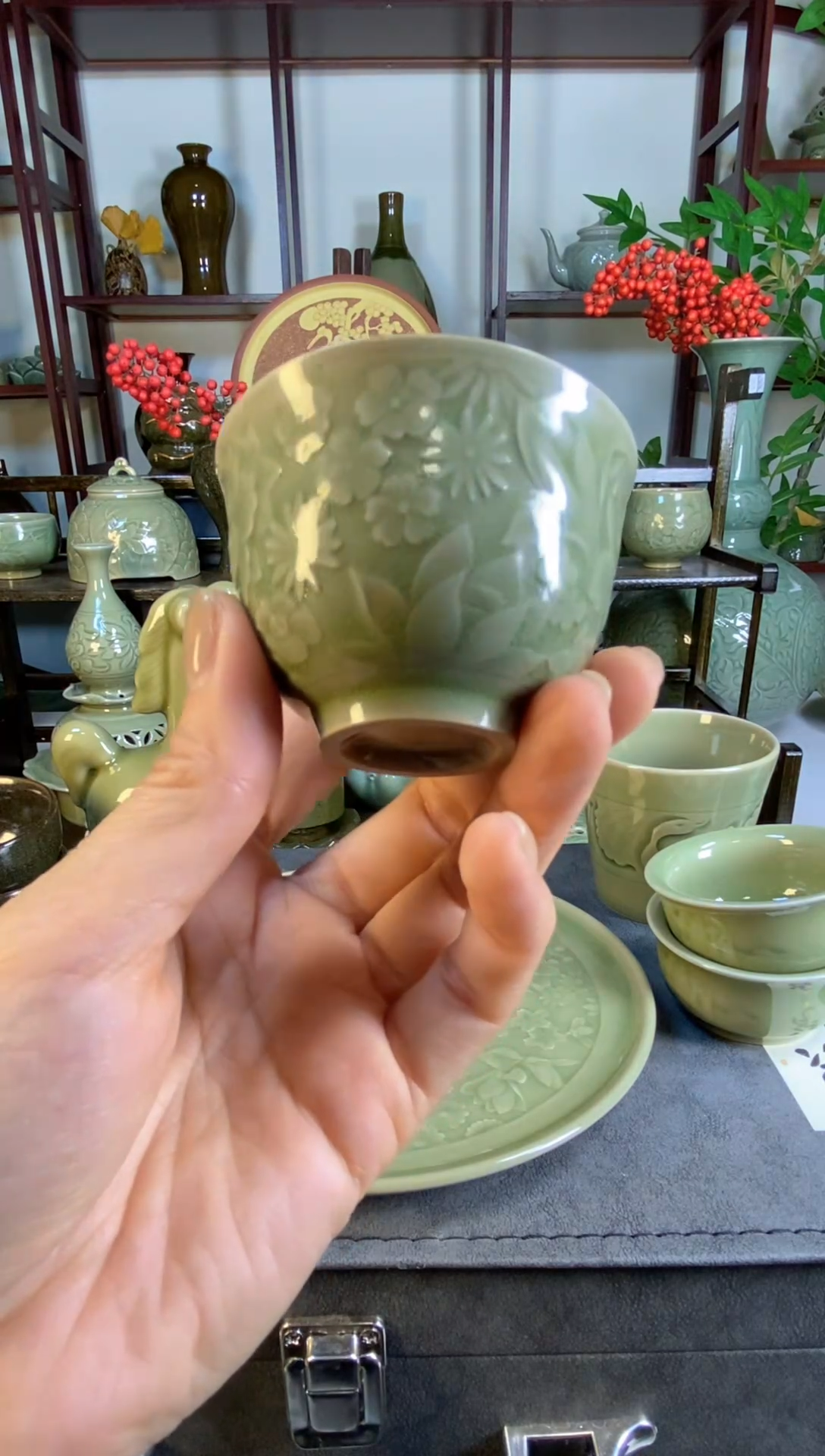 老货 微瑕处理 百花铃铛杯 【2只】