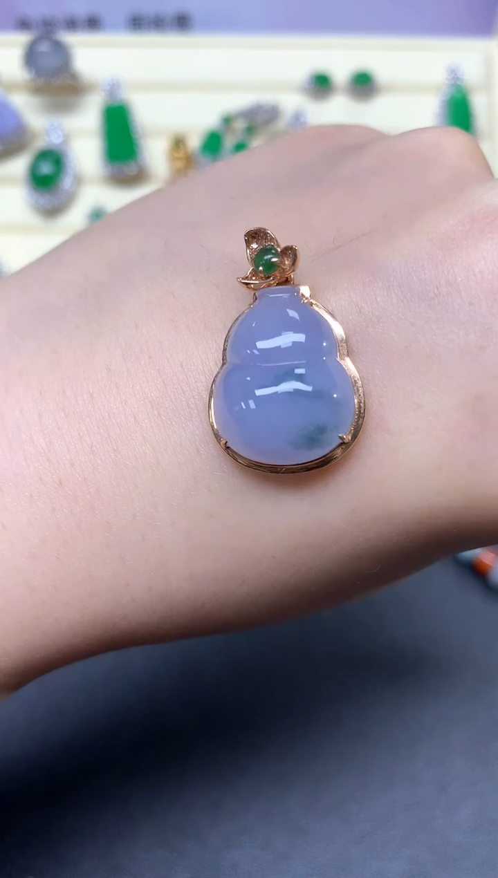 【闪购商品】翡翠吊坠(不含链)18K金镶嵌吊坠|3180