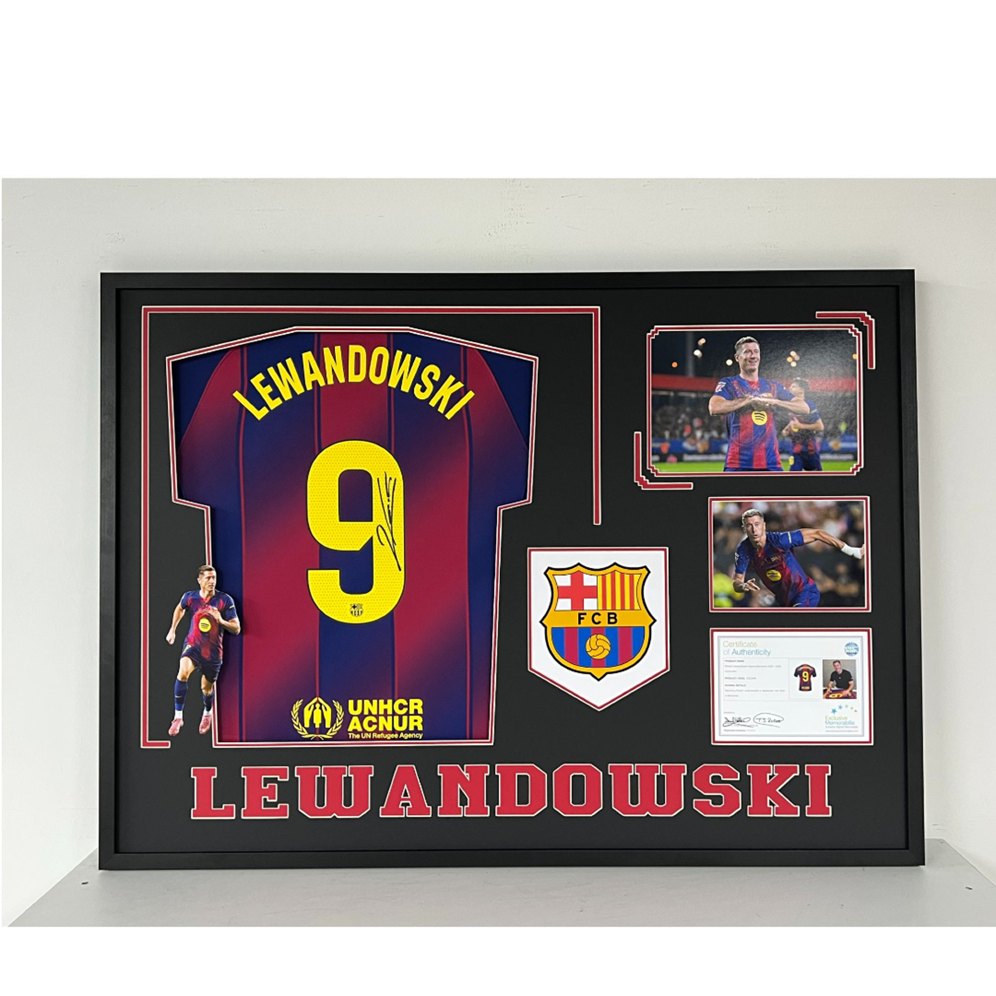 莱万签名巴萨2526赛季主场球衣（球迷、球员版EM证书）