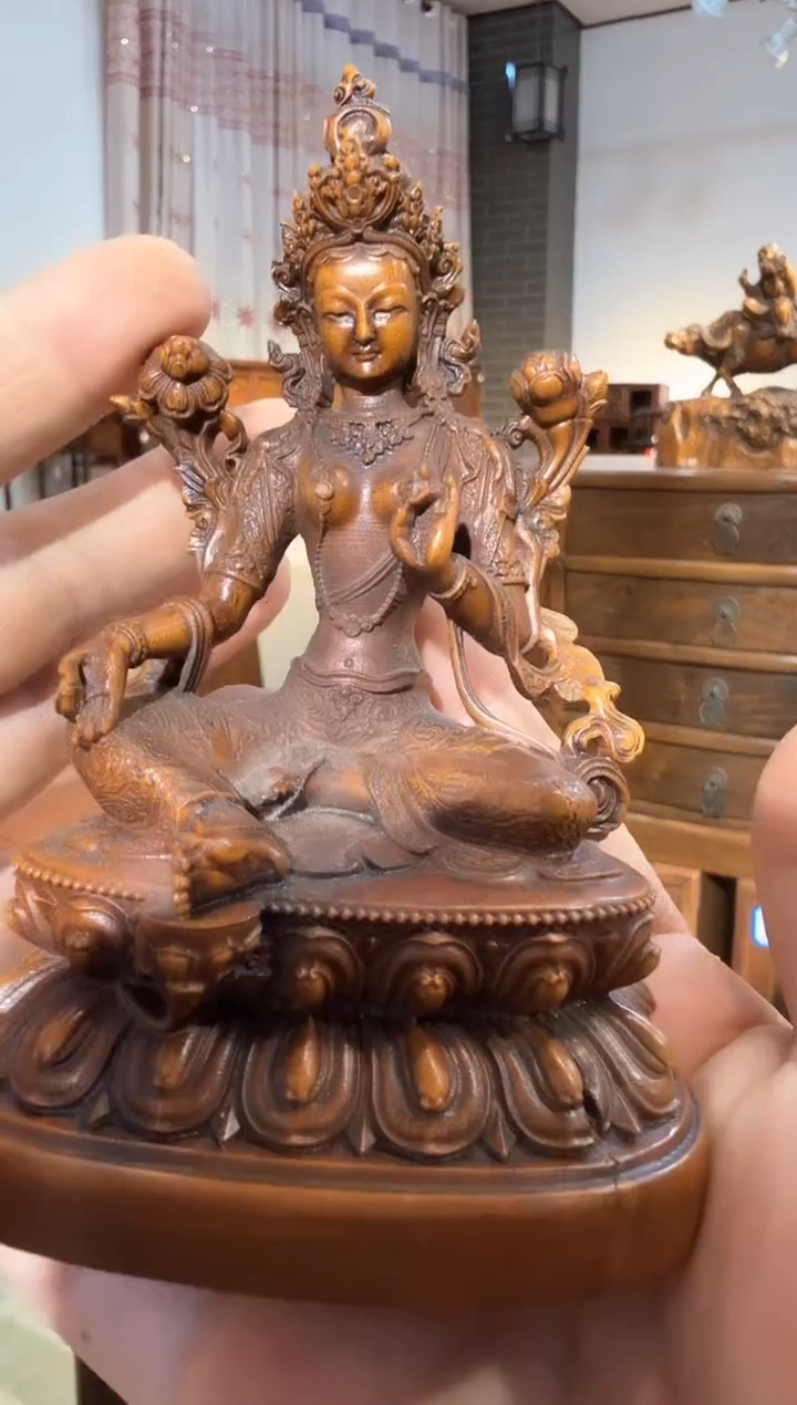 【闪购商品】木小叶黄杨木    菩萨  工艺品