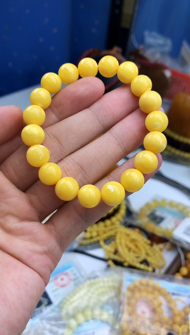 裸石蜜蜡未镶嵌手串