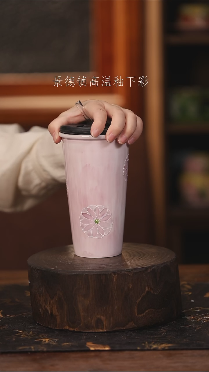 陶瓷景德镇高温釉下手绘陶瓷@L191@