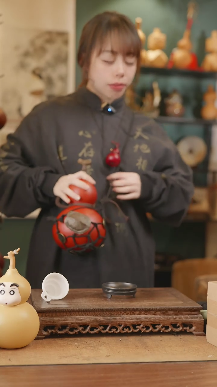 【闪购商品】308号精品天然大漆工艺防渗内胆酒葫芦~