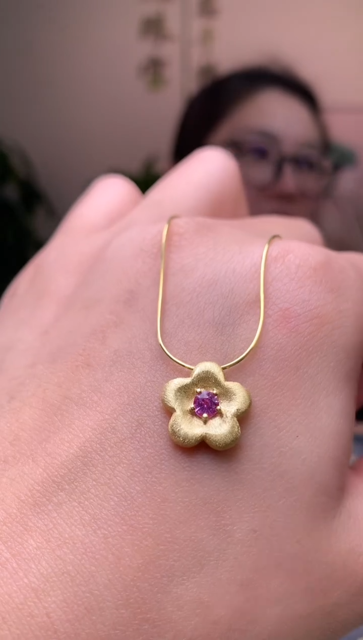 颈饰蓝宝石银S925镶嵌吊坠