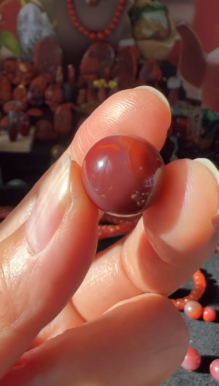 未镶嵌单珠南红玛瑙没***忙单珠