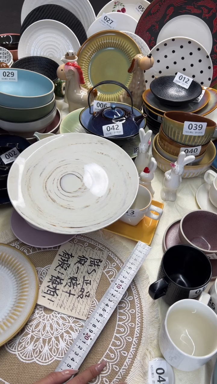 新骨瓷010 瑕疵 白羽毛 10,75寸平盘