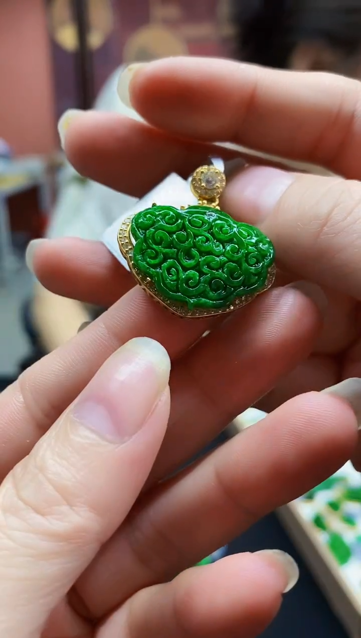 颈饰未镶嵌翡翠翡翠吊坠-20