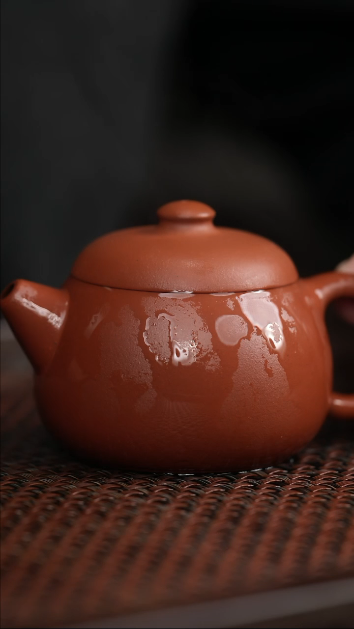 【闪购商品】紫砂茶壶朱泥宽口文旦