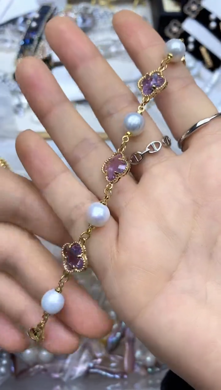 未镶嵌手链淡水珍珠手链