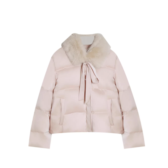 短款羽绒服新款加厚立领宽松百搭白鸭绒冬季韩版环保毛外套女冬