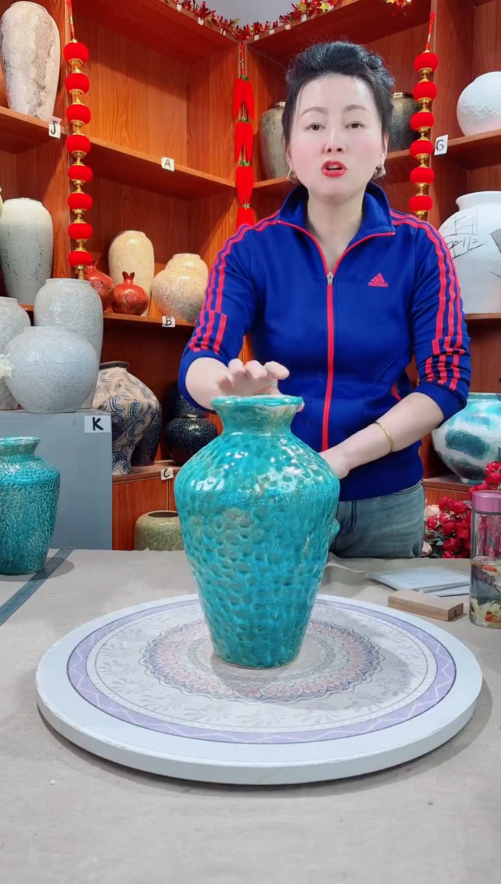 【闪购商品】瓶陶瓷花瓶 无花 手工彩陶大号