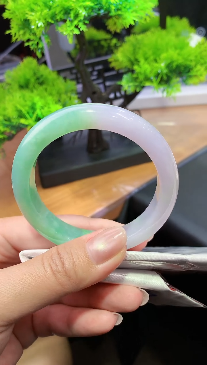 未镶嵌手镯翡翠-k99  天然缅甸A货翡翠57正圈