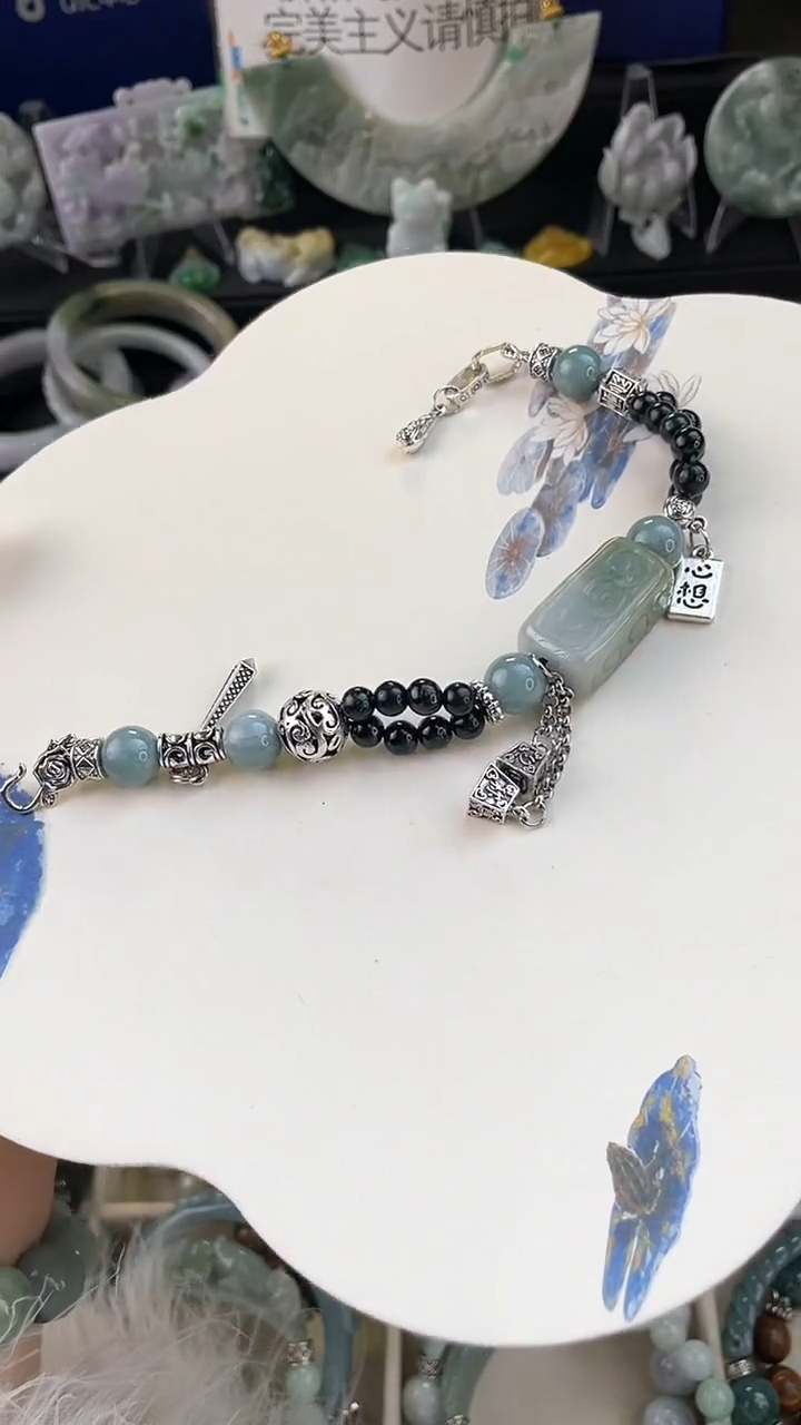 未镶嵌手链翡翠手工定制默认微瑕主播介绍为准