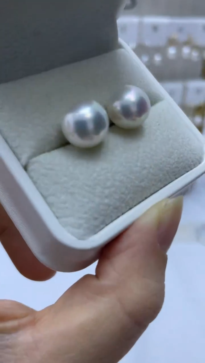 银S925镶嵌耳饰淡水珍珠42