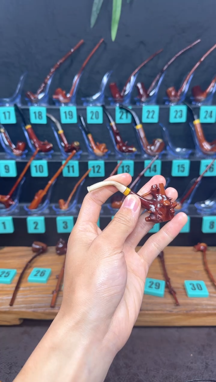 蝈*虫一物一图檬子木手工香烟嘴