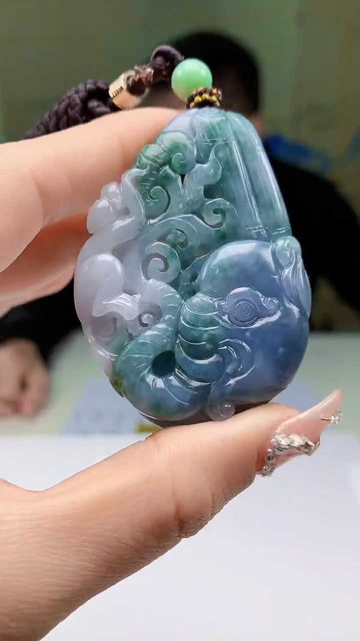 【闪购商品】定制翡翠未镶嵌5152ty-毛货挂件103