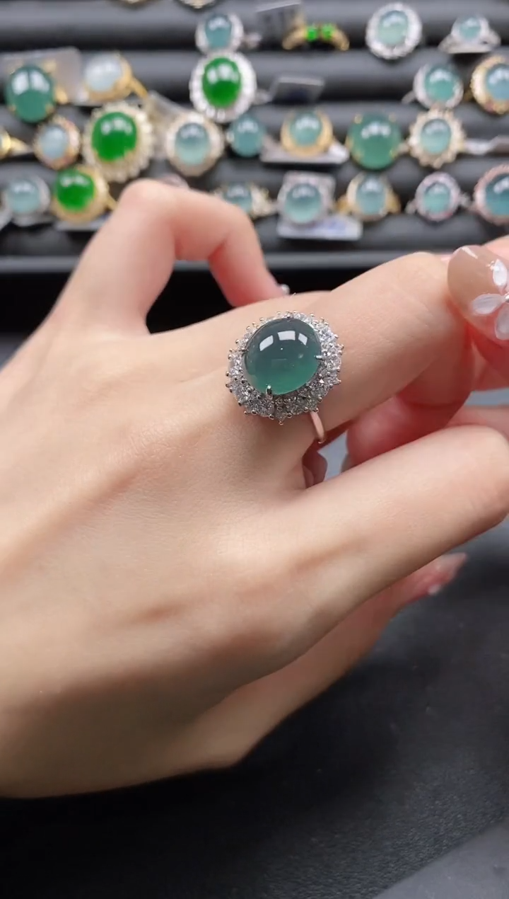 【闪购商品】翡翠戒指银S925镶嵌1111