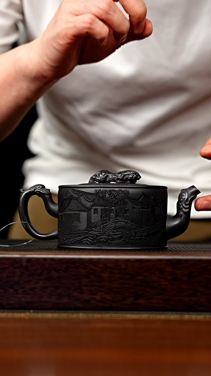 茶壶紫砂宜兴原矿 手工 紫砂壶容量300CC