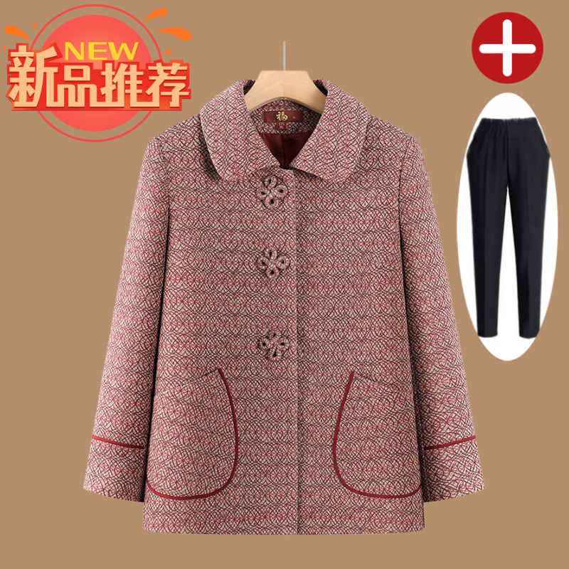 老人老太中国风保暖奶奶装加厚中老年妈妈装冬季春秋老年人加绒