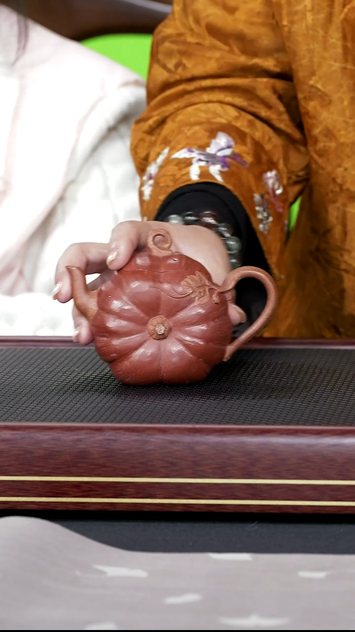 茶壶紫砂紫砂52 权寅陶记  南瓜 沉香泥 200cc