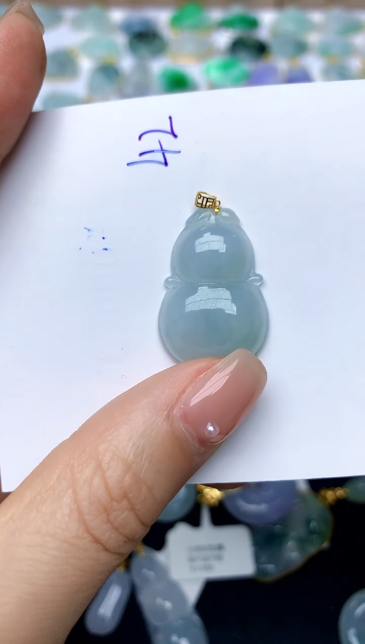 【闪购商品】翡翠颈饰18K金镶嵌42天然A货翡翠