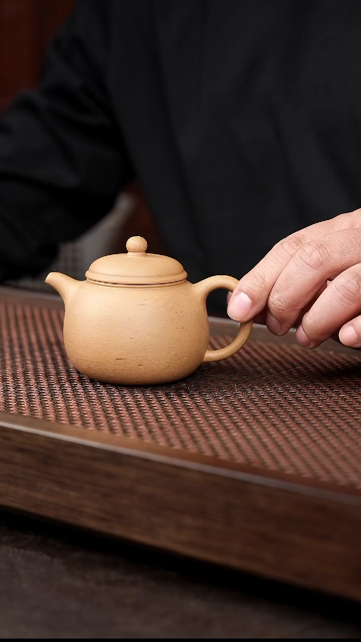 茶壶紫砂米黄段匏尊