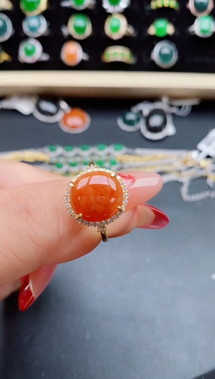 【闪购商品】翡翠戒指银S925镶嵌321321