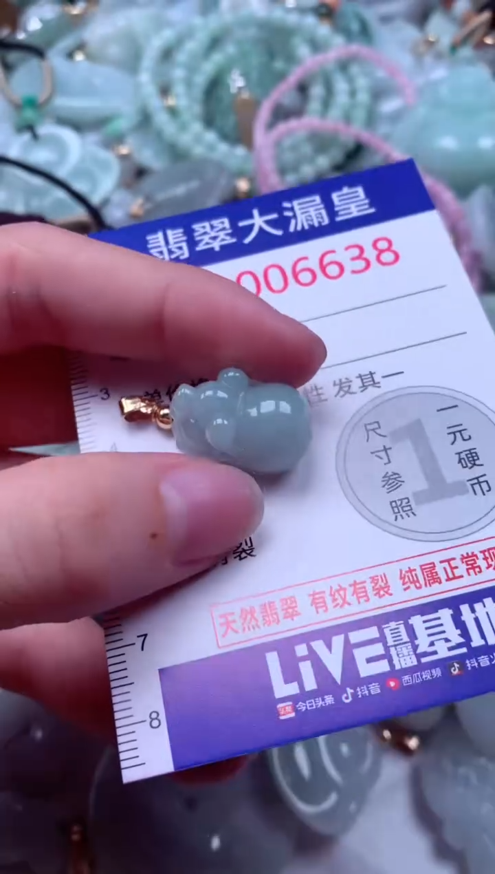 吊坠(不含链)未镶嵌翡翠6638