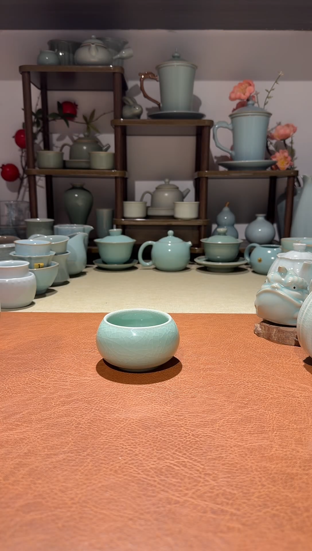 杯子瓷福利  禅定杯 主人杯品茗杯 豆绿釉一级精品