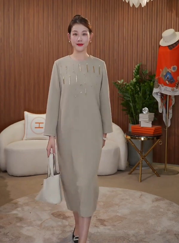 【七景超级太太】高端原创气质轻奢时尚优雅女装连衣裙SL25012