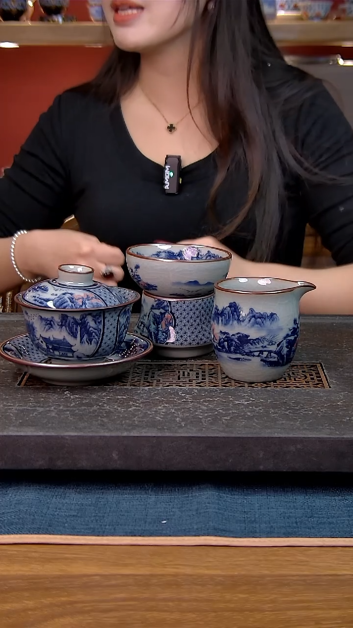 简装家用款3件套 老陶泥开片纹陶瓷茶具