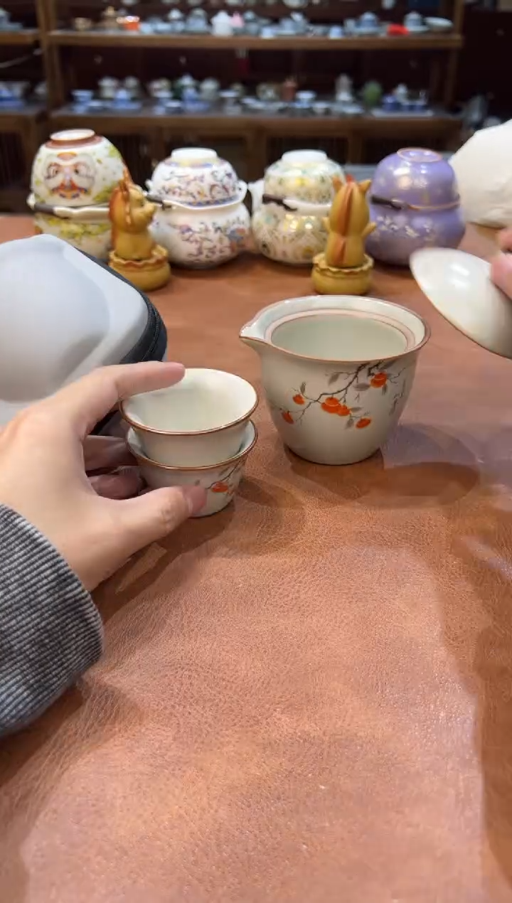 真的很便宜会开片的旅行茶具